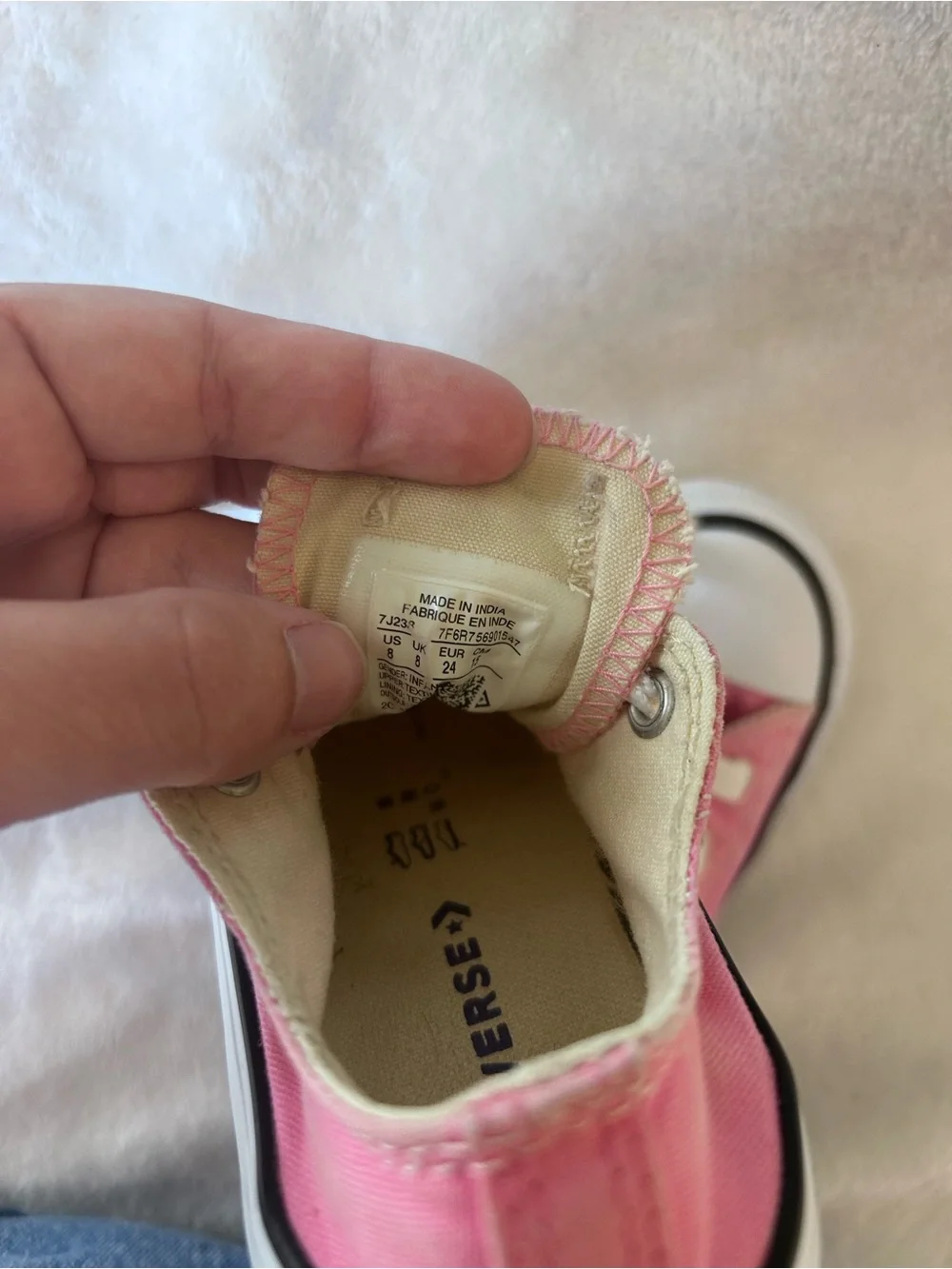 Converse Kids Pink Low Top Sneakers with White Accents